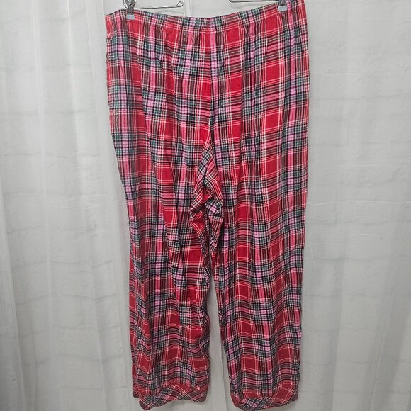 NWT Victoria Secrets Red Pink Plaid Pajama Set Lounge XXL - Picture 9 of 12